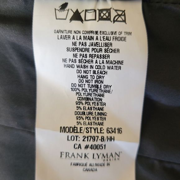 Frank Lyman Faux Leather Open Front Jacket Black 10 - Picture 7 of 12